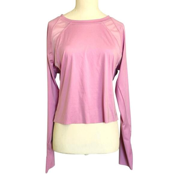 Hind Tops - Hind Womens Running Top Light Pink Size M Thumbholes